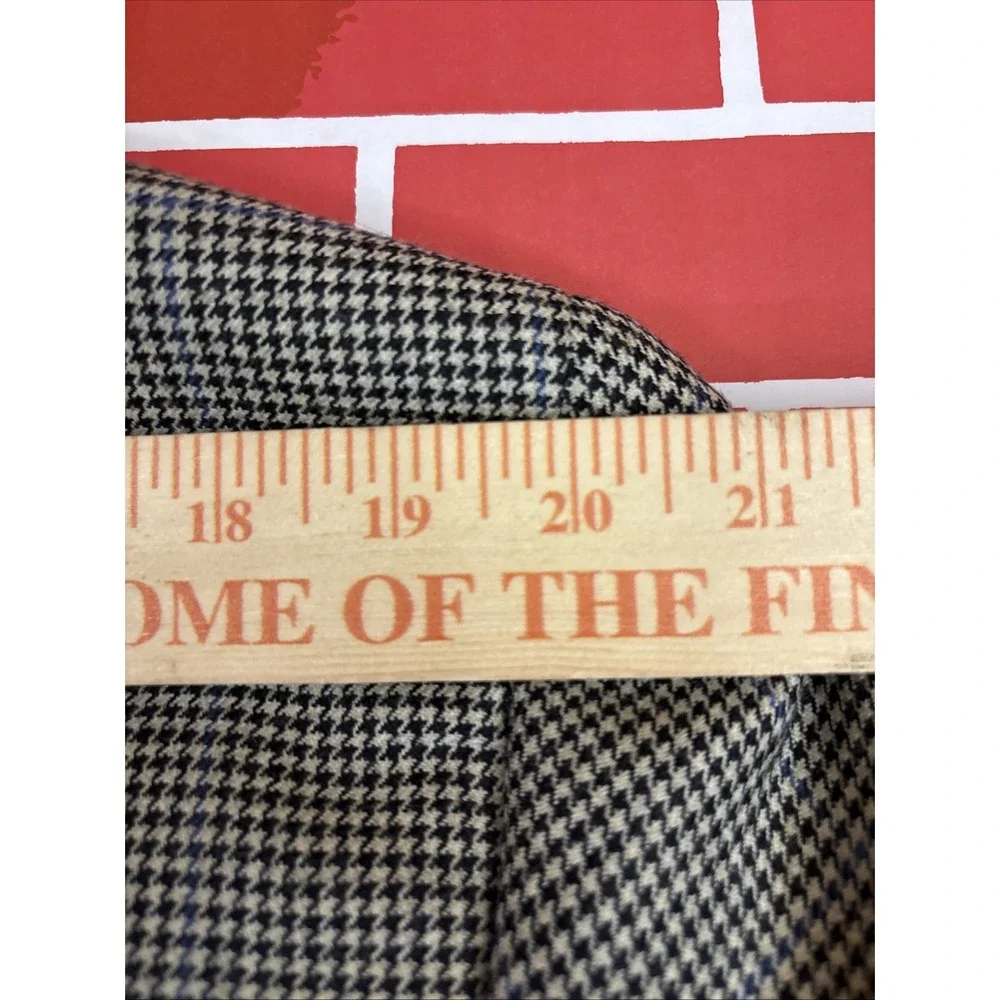 Brooks Brothers  Blazer Sport Coat Mens 44R Wool Houndstooth Tweed Made In Italy